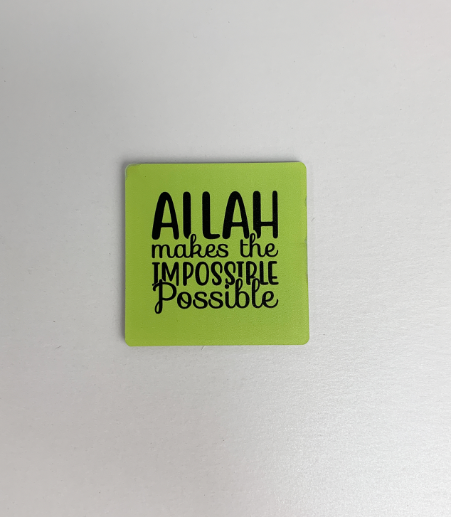 Fridge magnets in Islamic theme • Set of refrigerator magnets • Verses from Quran in Arabic and English Various Colours 4mm Acrylic