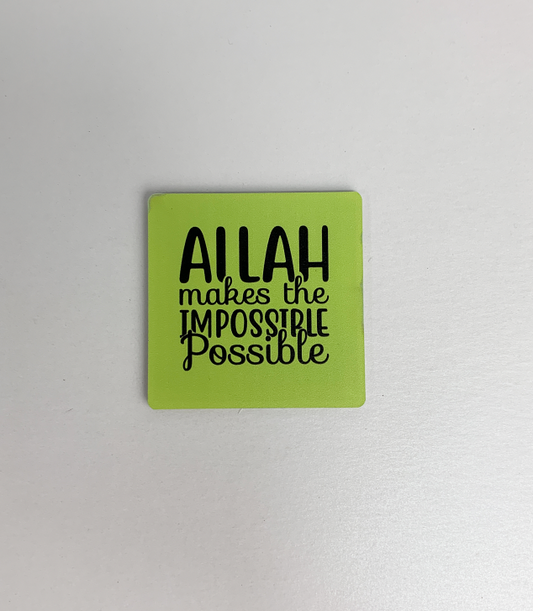 Fridge magnets in Islamic theme • Set of refrigerator magnets • Verses from Quran in Arabic and English Various Colours 4mm Acrylic