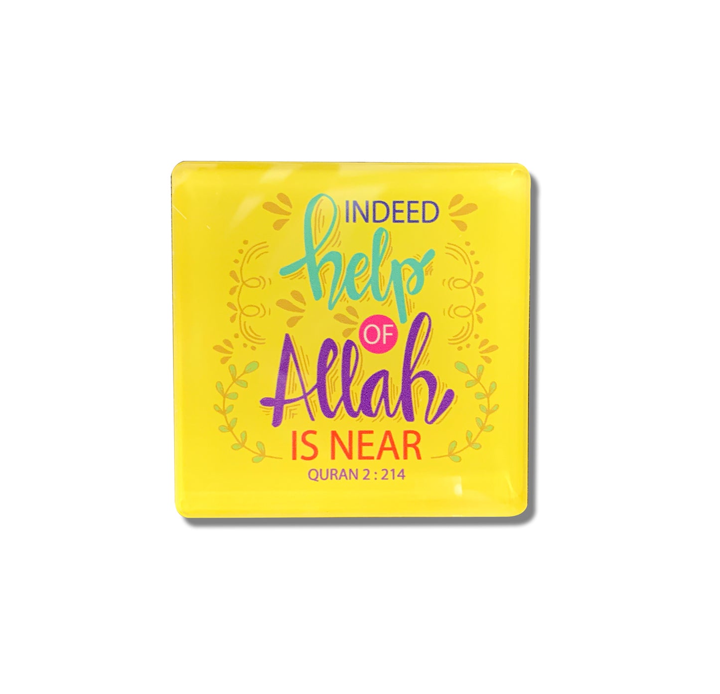 Fridge magnets in Islamic theme • Set of refrigerator magnets • Verses from Quran in Arabic and English Various Colours 4mm Acrylic